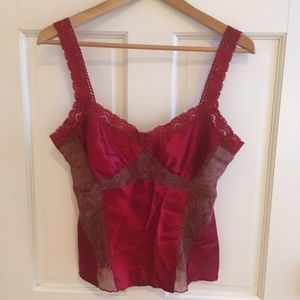 Lace trimmed tank